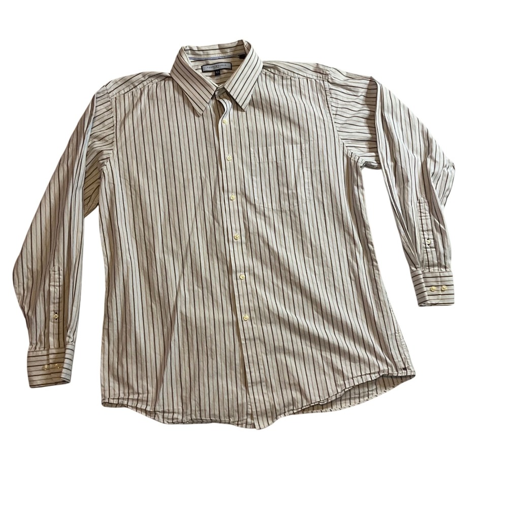 Tommy Hilfiger Striped Long Sleeve Dress‎ Shirt Mens 16.5 L